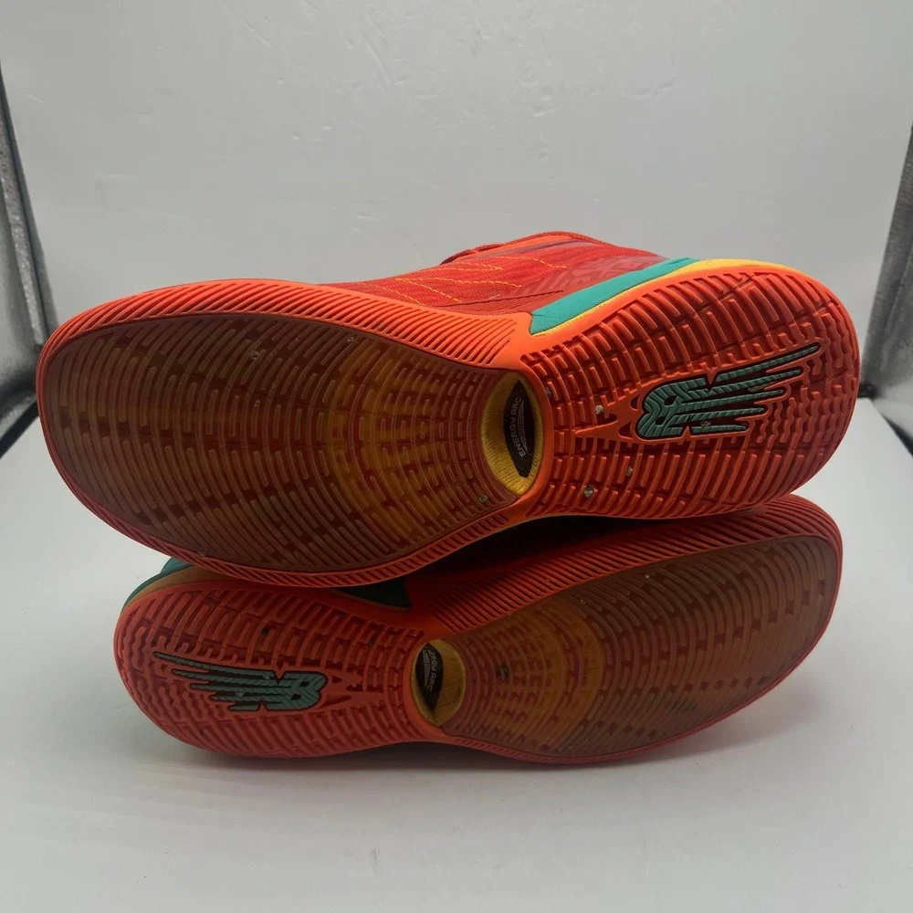 New Balance Kawhi IV Red Teal Basketball Shoes Mens 9 Wide 2E BBKLSWB4